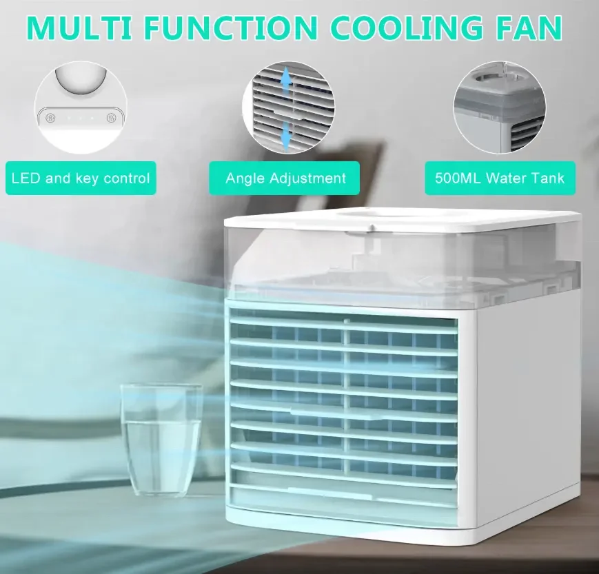 Portable Air Conditioner, USB, Electric, Metal - detail 8