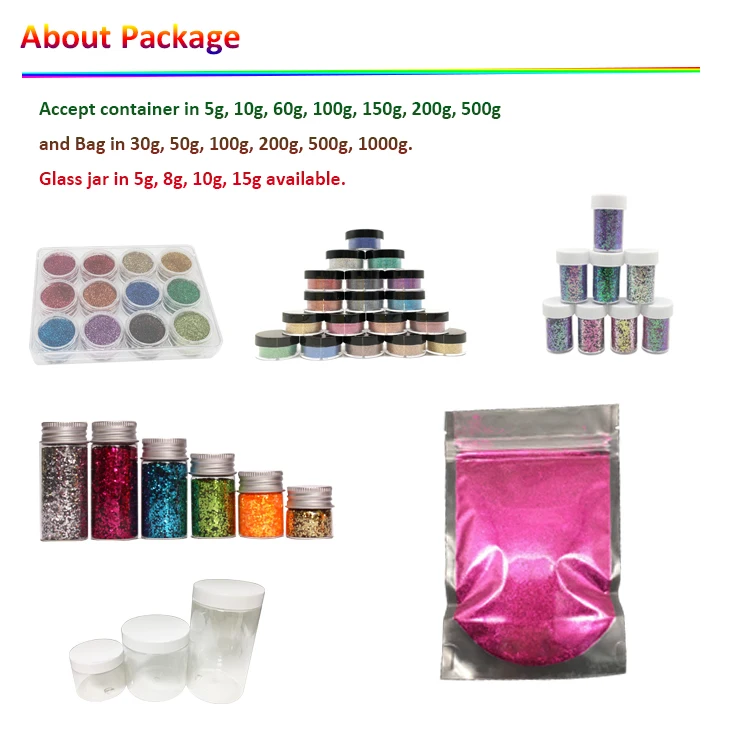 New Bulk Wholesale Eco-friendly Resistant Solvent Holographic Mixed Chunky Glitter
