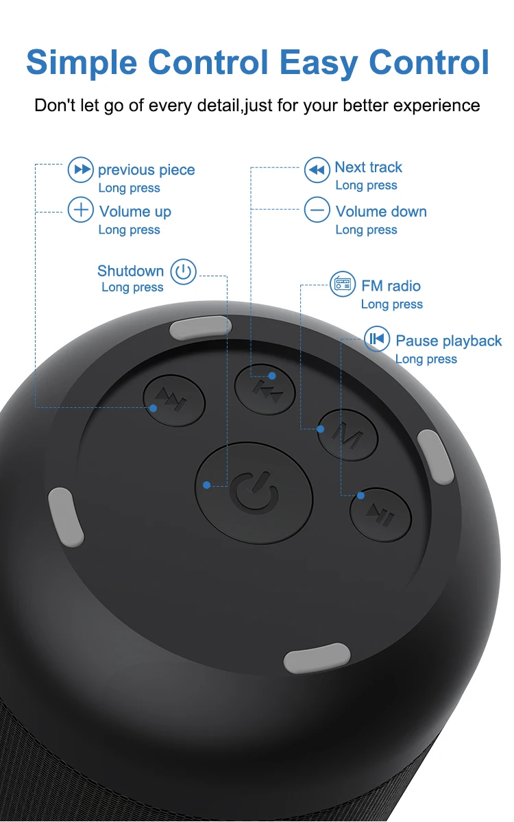 High Fabric Wireless Portable Waterproof Blue tooth Speaker Professional Audio Music Boxes Retro Speaker - ANKUX.COM