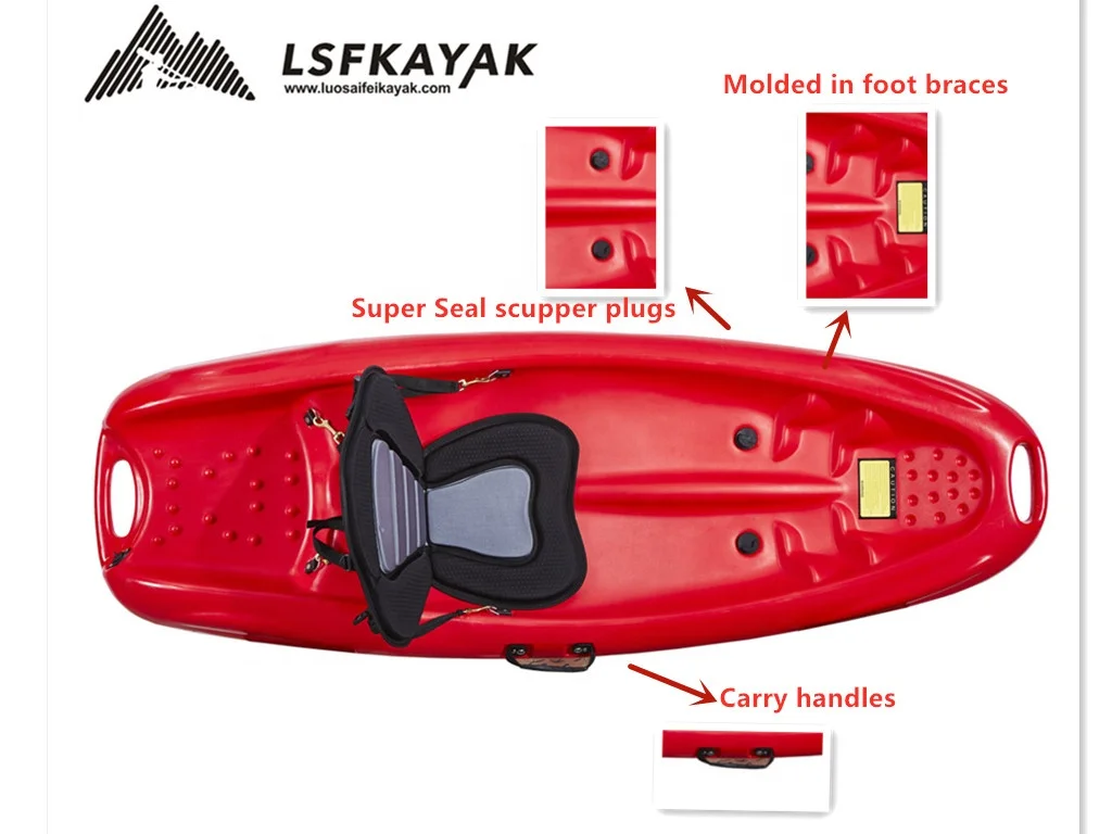 Hot Sale Single Sit On Top Kids Kayak Buy One Person Plastic Sea