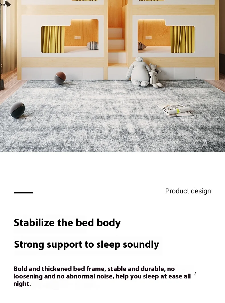 product custom metal material solid wood space capsule bunk bed kids and students apartment dormitory bunk bed with slide-4