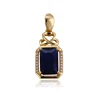 32915 Wholesale fancy women jewelry rectangle shaped colorful gemstone pendant