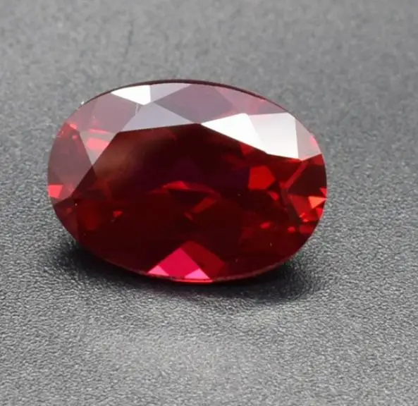 3a quality oval cut ruby stone artificial loose gemstones for