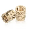 Injection hot melt copper nut M3 inlaid into the cold pressed-embedded spiral round hole copper flower mother spot