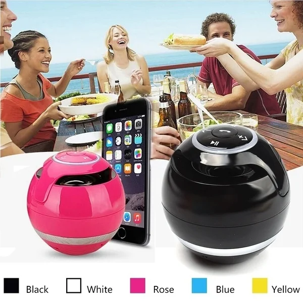 LED Mini Wireless Speaker TF USB Portable Music Loudspeakers Hand-free call For Phone PC with Mic - ANKUX.COM