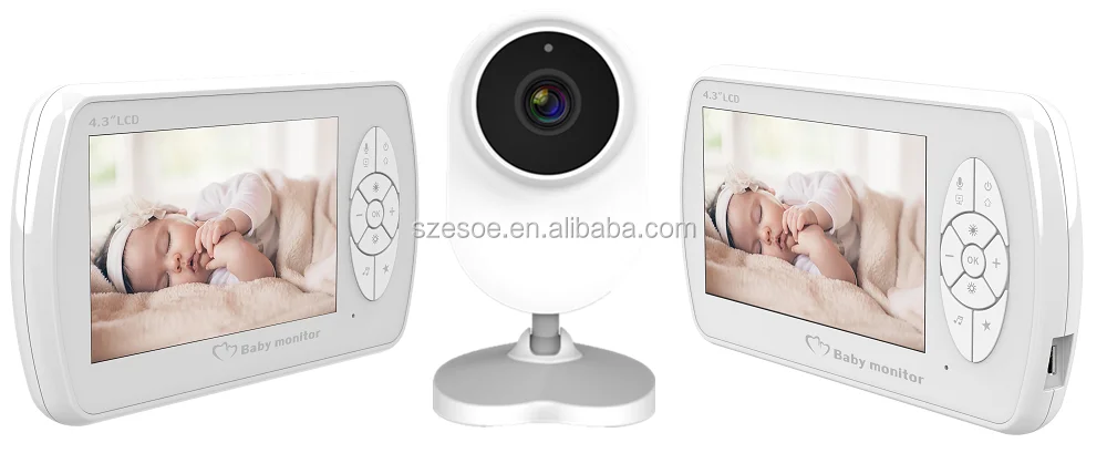 HD 1080P 4.3 inch LCD Screen IR Night Vision Wireless audio wifi baby Crying Detection Two Way Audio baby monitor wifi camera