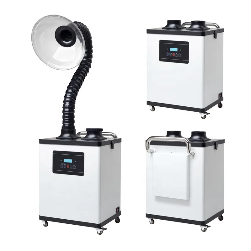 M6002dw 200w White Nail Salon Beauty Fume Extractor With Two Ducts And