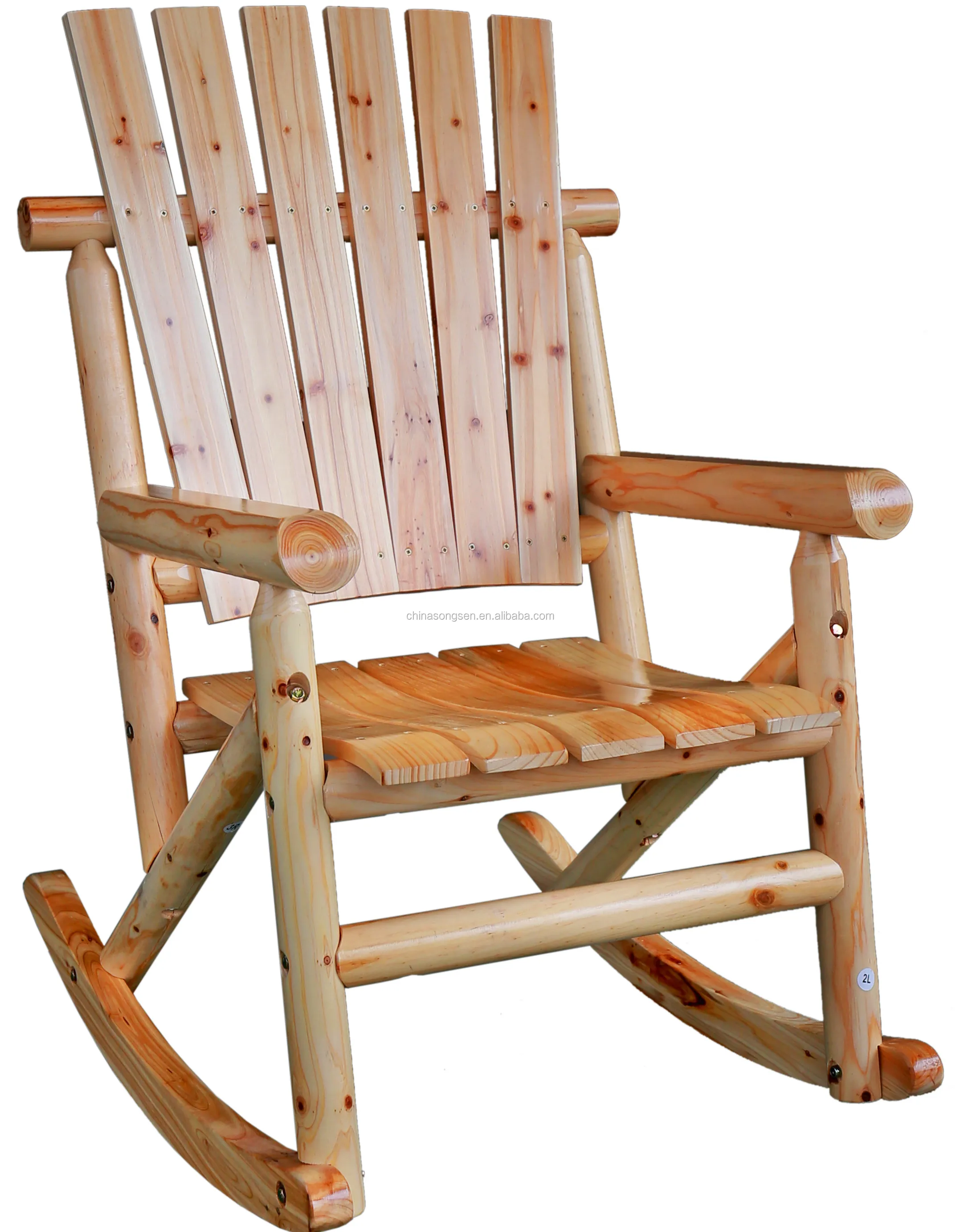 Log Wood Single Arm Rocking Chair Rocker Buy Wooden Outdoor Single Rocker Product On Alibabacom