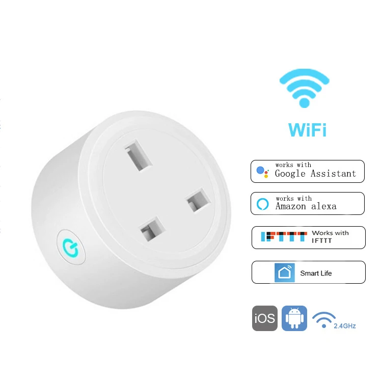 2020 New Mini Smart Plug Home Remote Control Wireless Energy Meter Smart Socket Wifi Smart Socket Plug With UK