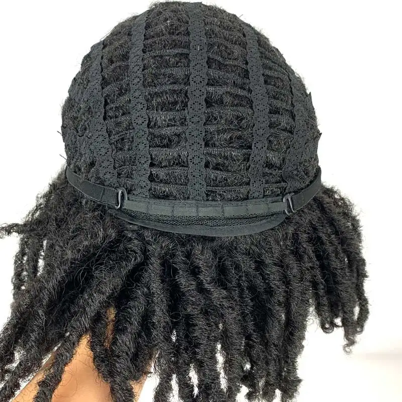 Short Bob Dread Lock 10 Inch Cosplay Wig Afro Kinky Curly Synthetic