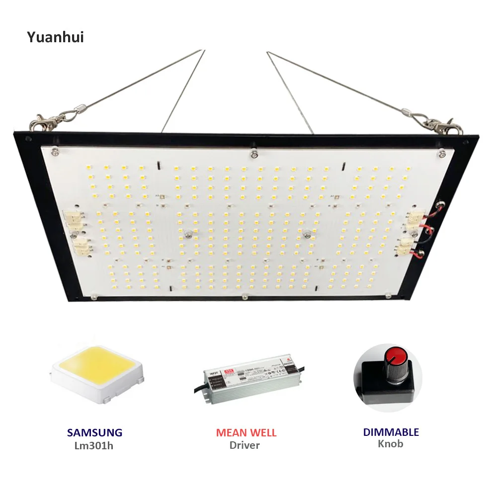 Yuanhui samsung-lm301h 120w V4 with 3000k 3500k 4000k led plant growth light dimmable