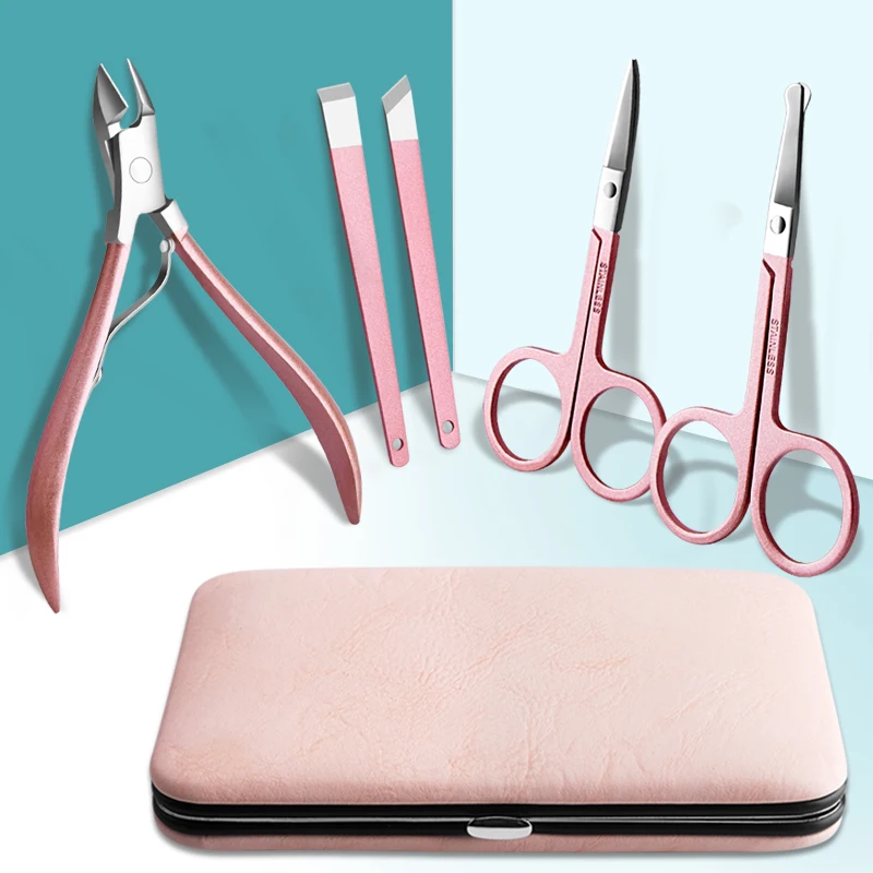 Professional 18 Pcs Beauty Manicure Nail Tools Kit Manicure Set Case
