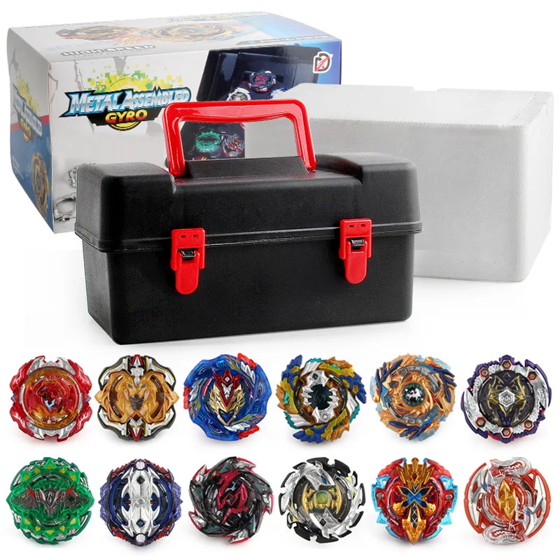 Hot B&aacute;n B&eacute; Trai Đồ Chơi B&aacute;n Bu&ocirc;n Đ&egrave;n Flash Gyro Beyblade Đồ Chơi 12 Pcs Lưu Trữ Hộp Beyblade Bật Bộ