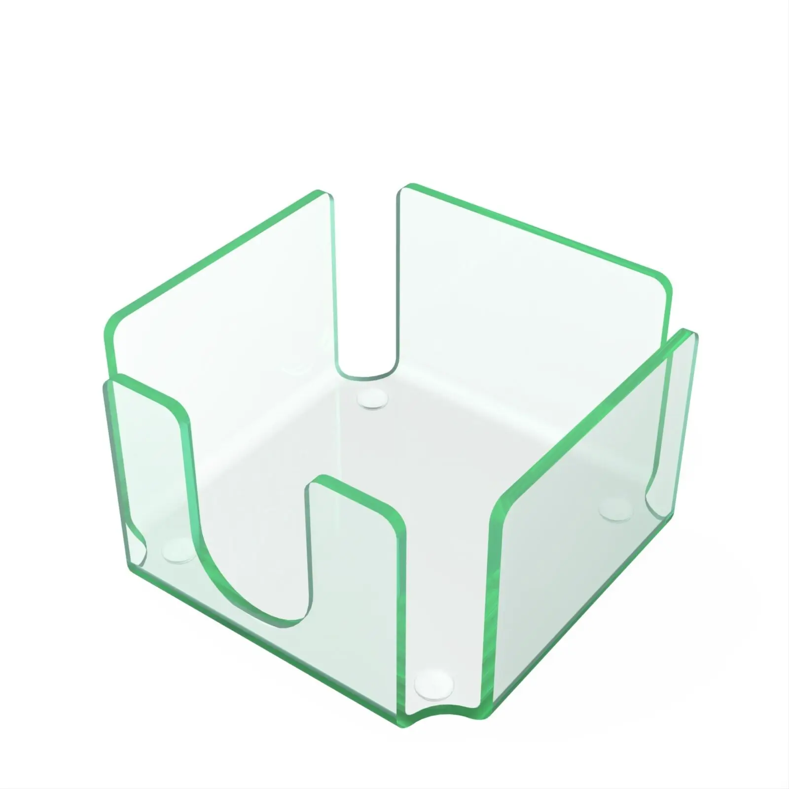 Clear Acrylic Office Supplier Note Paper Tray Acrylic Sticky Note Pad