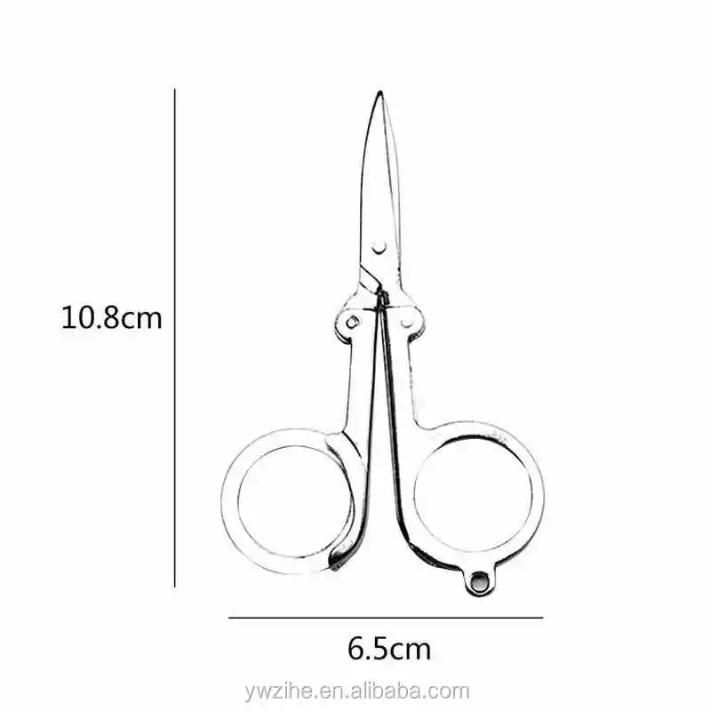 Portable Stainless Folding Pocket Scissors Cutter for Travel Crafts  Emergency
