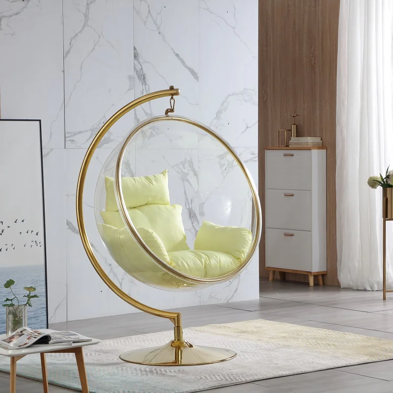 Modern Acrylic Swing Chair Balcony Transparent Princess Hanging Swing