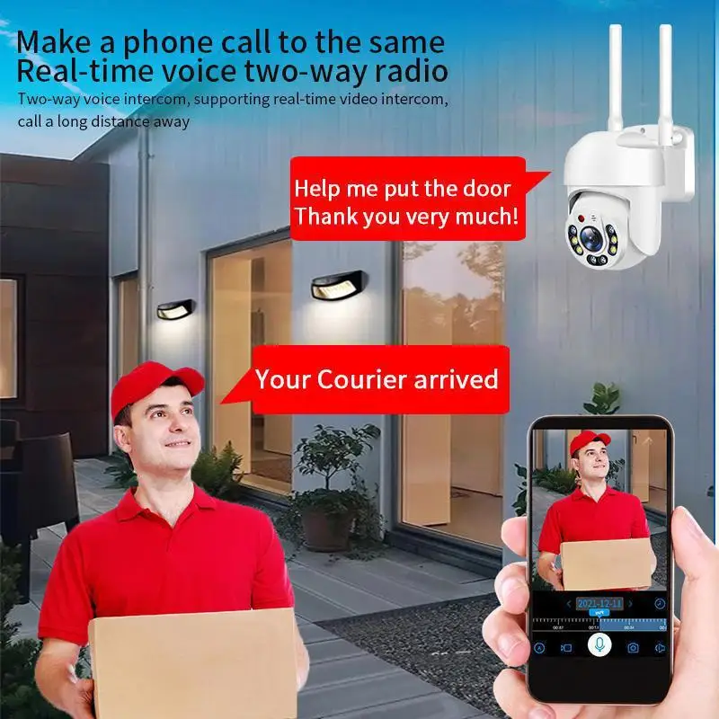 Cloudbirds V360pro 2.4Ghz Wifi 1080P HD Network Indoor Outdoor Camera Waterproof Dustproof PTZ Rotating Track Night Vision