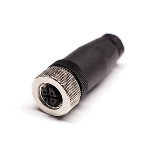 Field Wireable Connector B Code M12 led 5pin Cable 12v Female Straight Assembly for Non-shield Plastic PG7