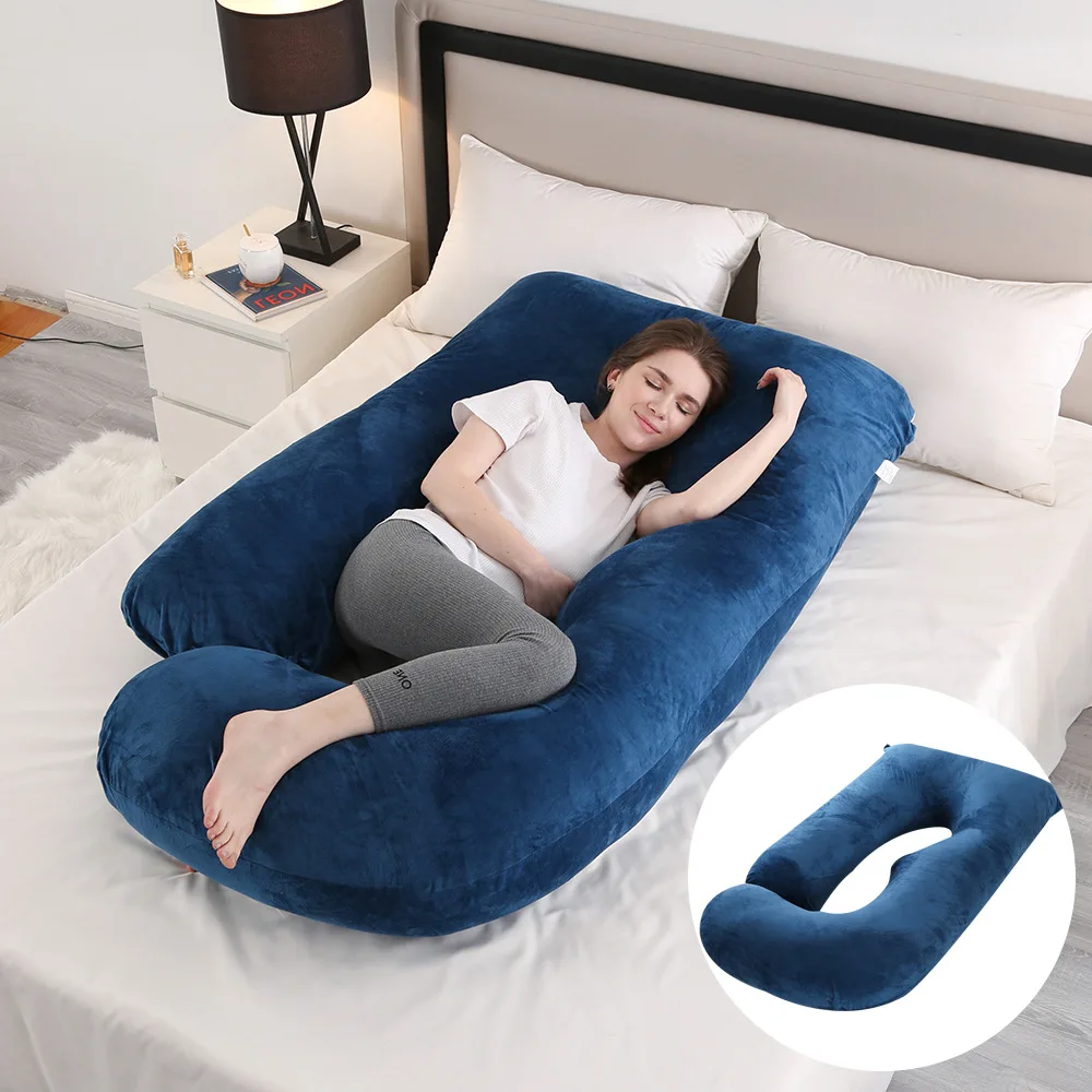 J Shaped Body Pillow 60 Inch Maternity Pillow For Sleeping Extra Large