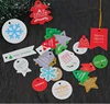 100pcs/bag Hang Tag Baking Wrapping Heart Card Christmas Festival Thanks Around Snow Star Tree Tags Paper Gift Label DIY Crafts