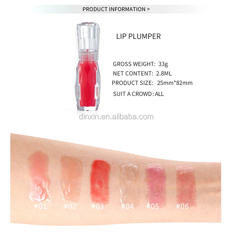 Hot Private Label Natural Mint Jelly Lip Gloss No Logo Lip Plumper In ...