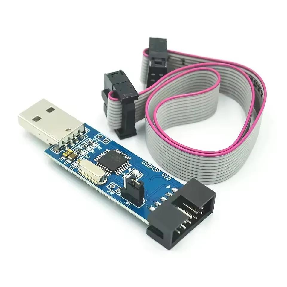51 AVR Programmer ISP USBASP Downloader USBISP V2.0 Download Cable with ...