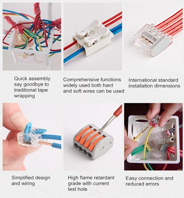 Details about   Universal Electrical Wiring Connector Multiple Compact Wire Plug-In 28-12AWG 32A 