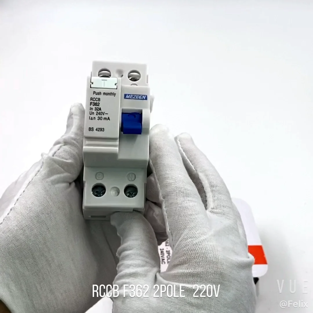 Safety Earth Leakage Circuit Breaker F360 2 Pole 30ma 40a Elcb Rccb Rd