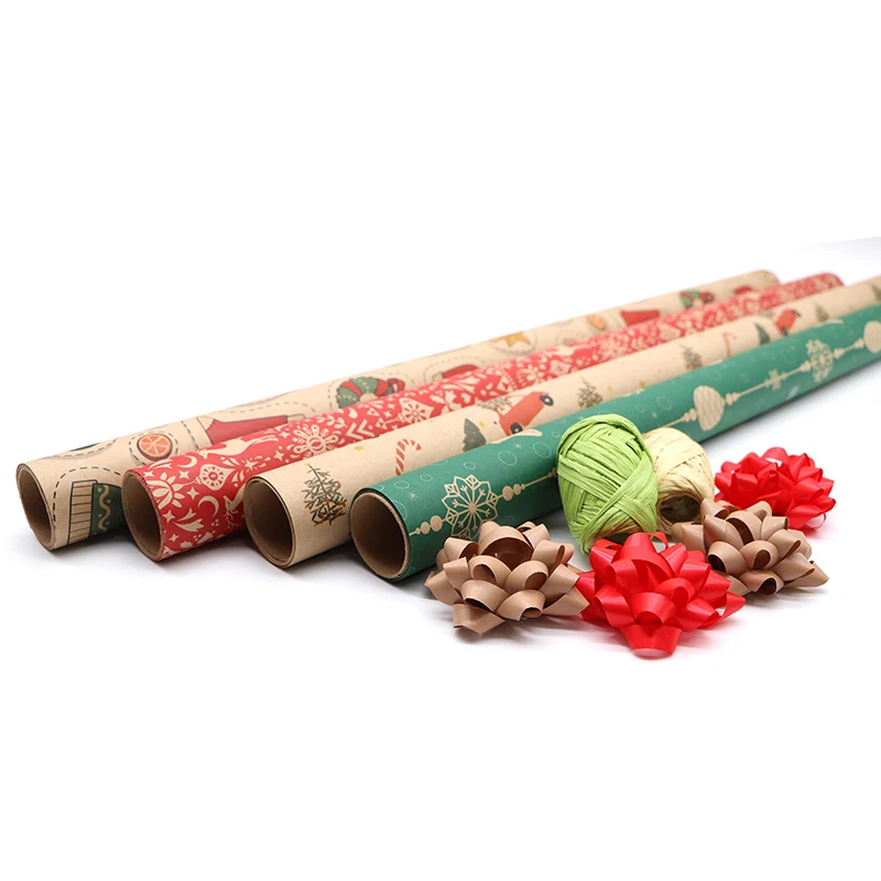 Reversible Custom Beautiful Roll Wrapping Paper Christmas Gift Wrapping