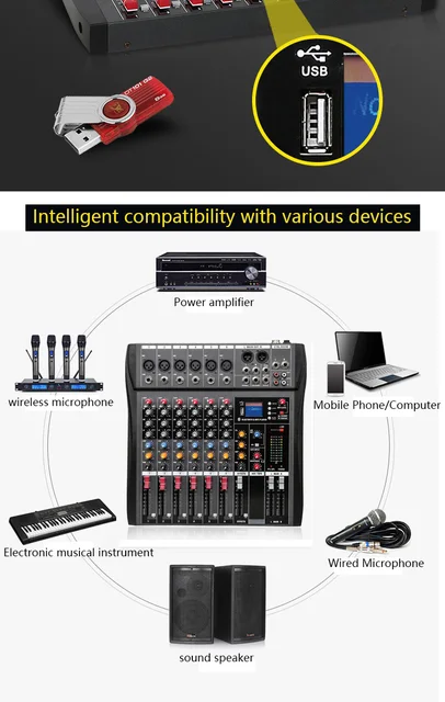 FX8 Mixing Console Six ChaFX8 Mixing Console Six Channel Mixer Bluetooth  Musical Instruments for Professional Recording Studios - AliExpress