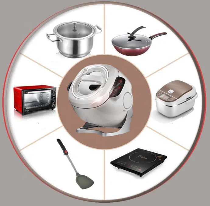 Household Drum Type Multifunction Cooking Machine Intelligent Stirfry