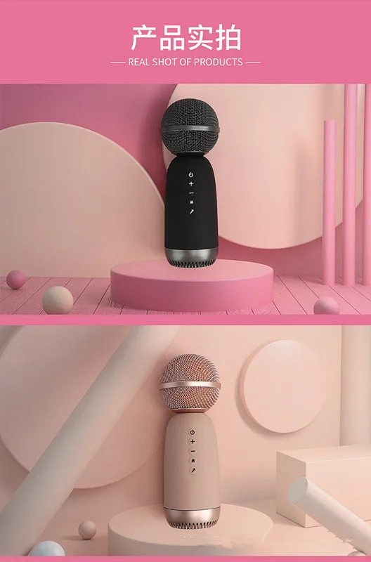 MC-001 Wireless BT Speaker Microphone Amazon New Product K Song Artifact 5W TYPE-C Condenser Microphone - ANKUX.COM