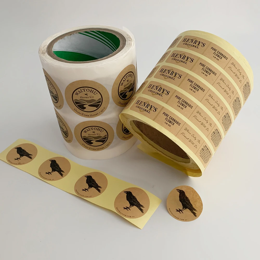 Custom Printed Adhesive Paper Permanent Non Removable Craft Stickers