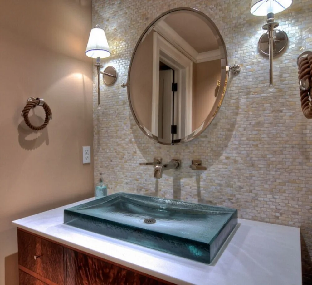 black Mother Of Pearl Shell Wall Mosaic Tile Inlay