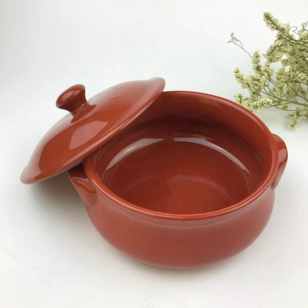 Traditional Chinese Style Terracotta Clay Cooking Pot With Handles