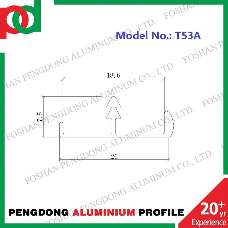 Perfiles De Aluminio En 20mm T Forma Para Borde Decorativo De Moldura De  Azulejo De Ribete - Buy Borde De Aluminio Product on Alibaba.com