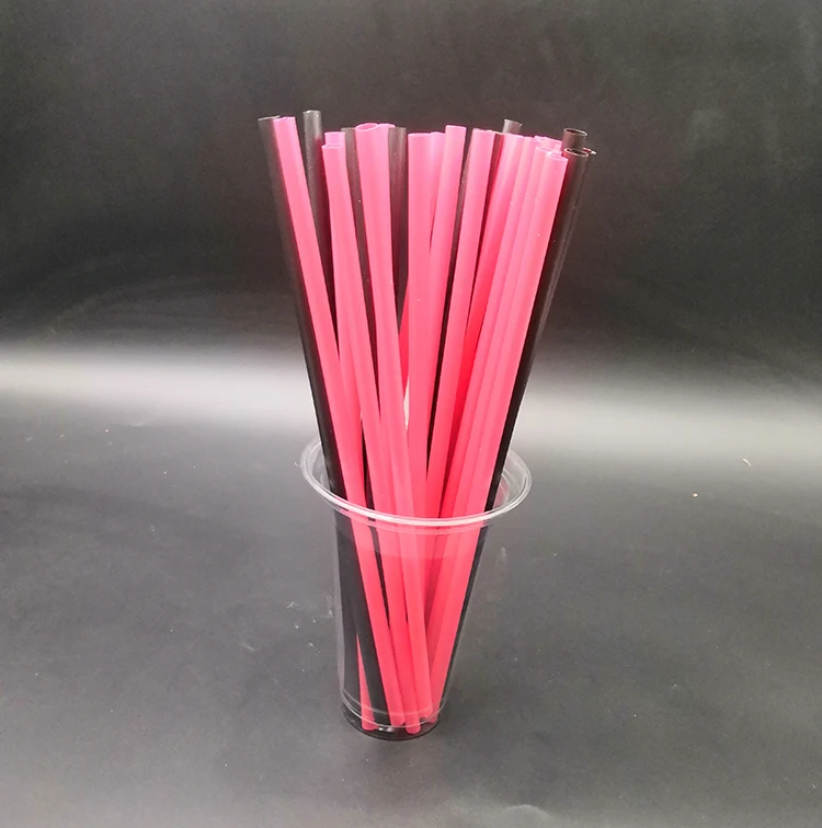 Source disposable 7mm 12mm water bottle hard reusable plastic PP wheat  drinking straw on m.