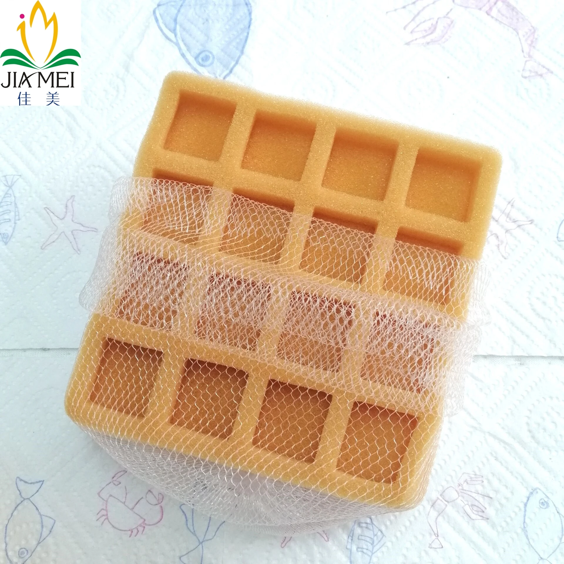 Oem Design Toast Waffle Shape Kids Body Shower Bamboo Hand Washing Bath