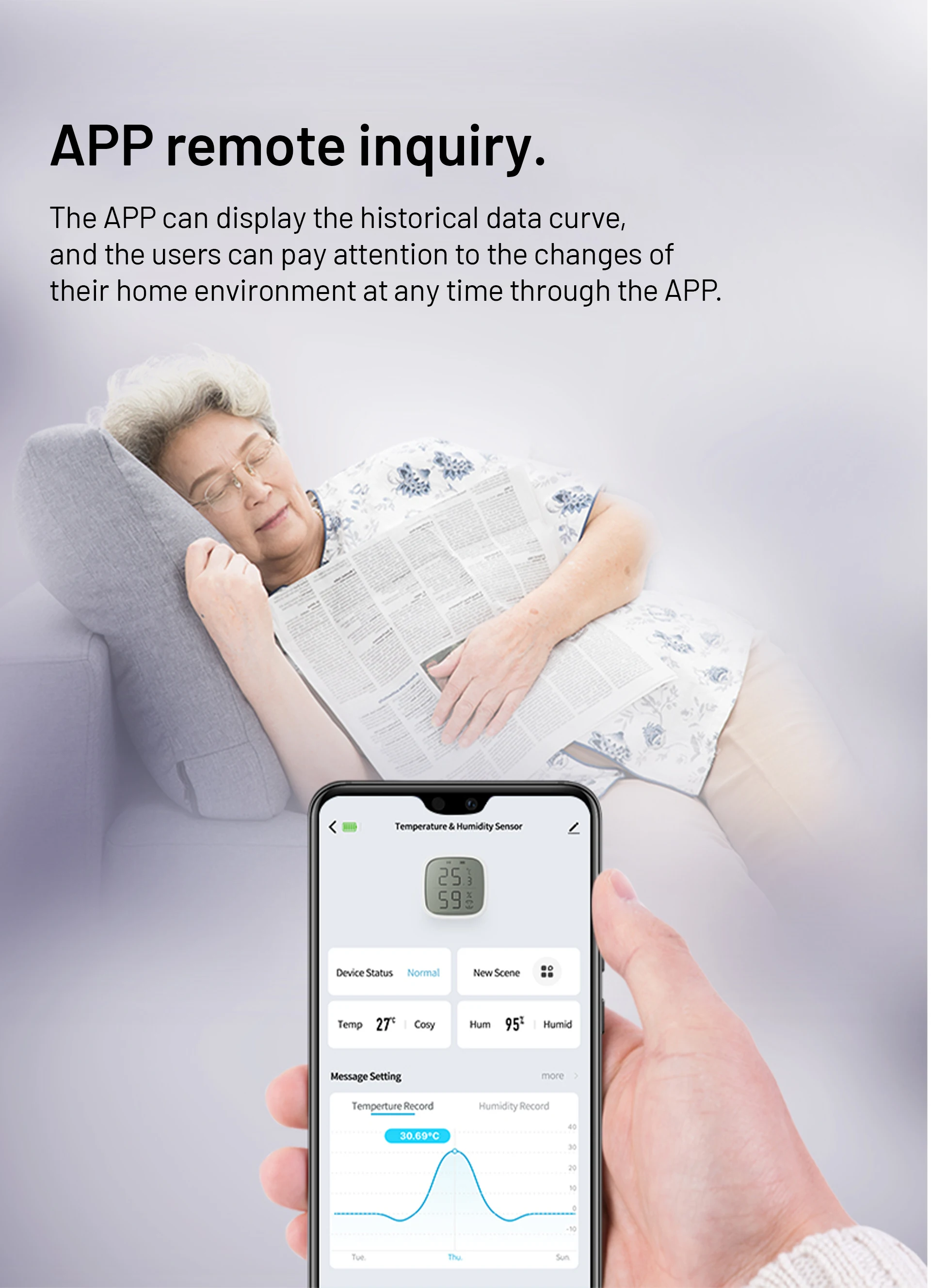 Smart temperature humidity sensor zigbee for smart home smart home solution service provided - ANKUX.COM