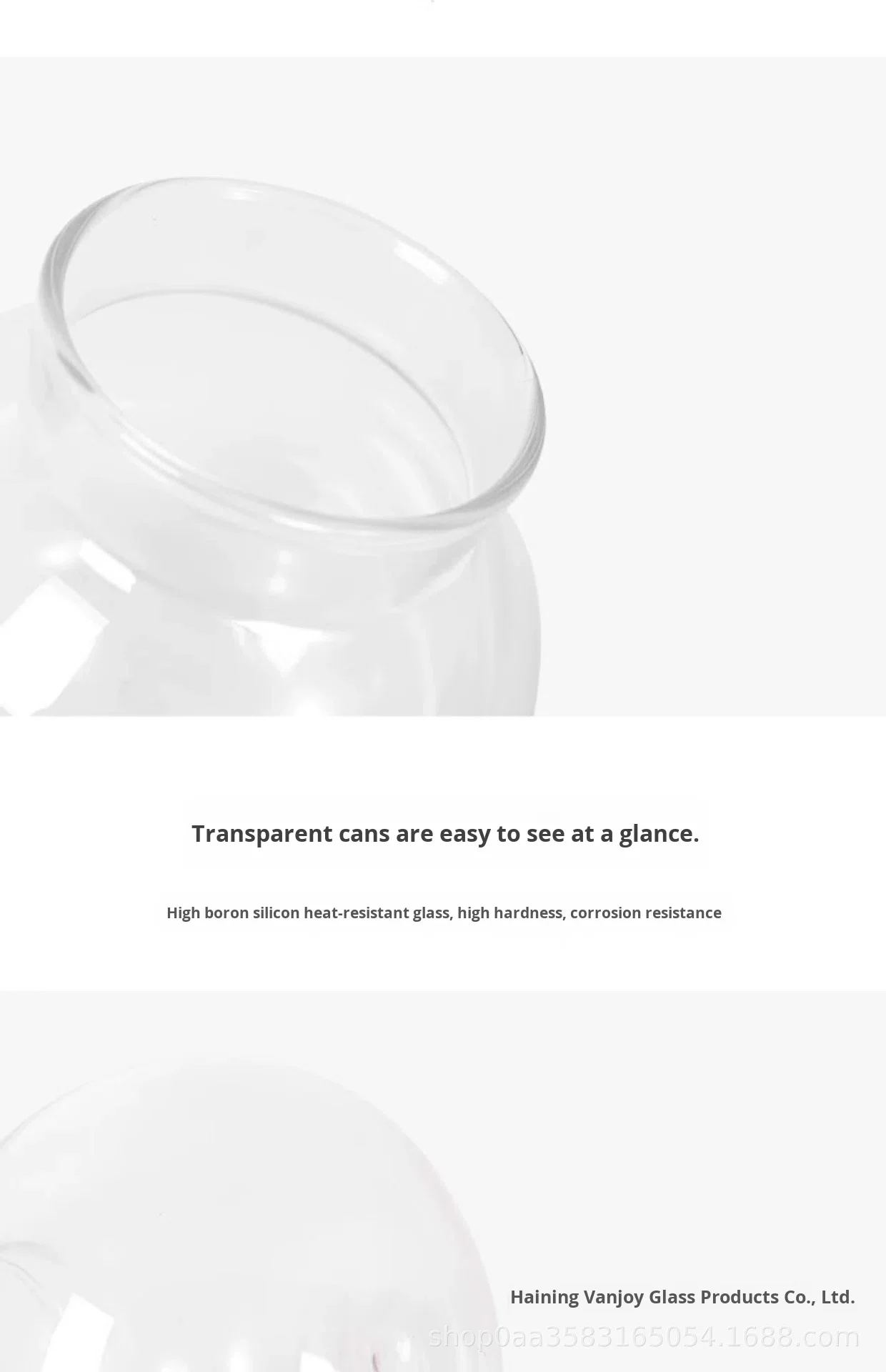 Wholesale High Borosilicate Glass Storage Jar Cork Lid Airtight 500 ...