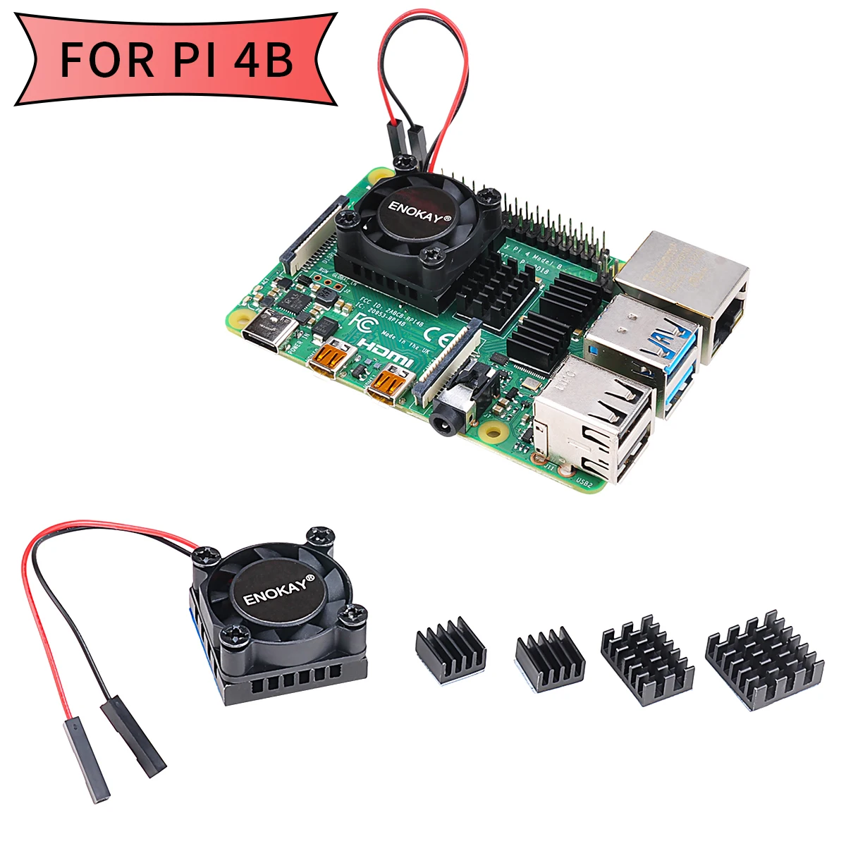 Raspberry Pi 4 Modèle Bdissipateur De Chaleurventilateur De Refroidissement Simpleramnouveau 