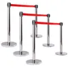 Retractable Temporary Que Barrier Stanchion Post With Belt