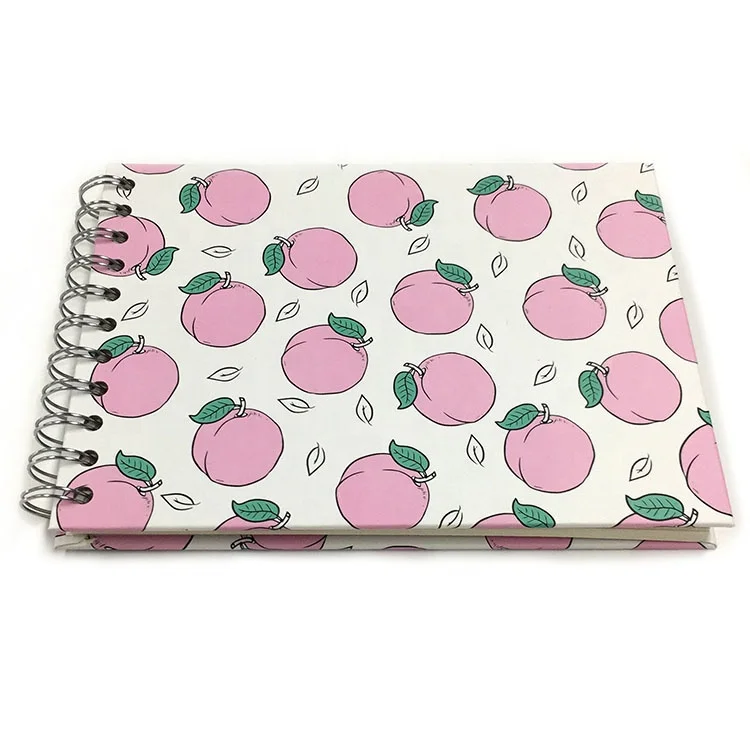 5.8X8 Inch Hotsale Peach Fruit Series DIY 20 Hard Self-stick Pages Photo Album with Memo Space