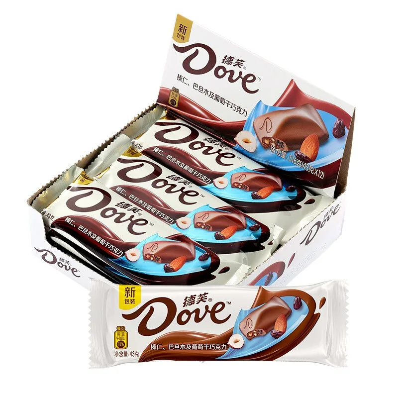 Dove 43g Silky Smooth Roasted Almond Dark Chocolate Bar Made In China