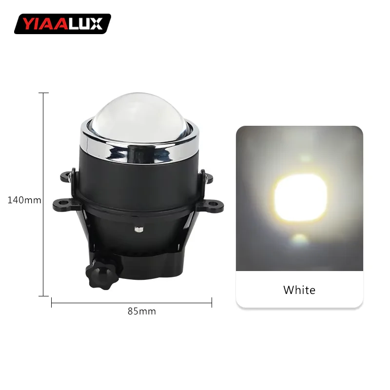 High Quality 3000lm 26w Universal Car Headlight High Beam 12V Lens LED Fog Light manufacture