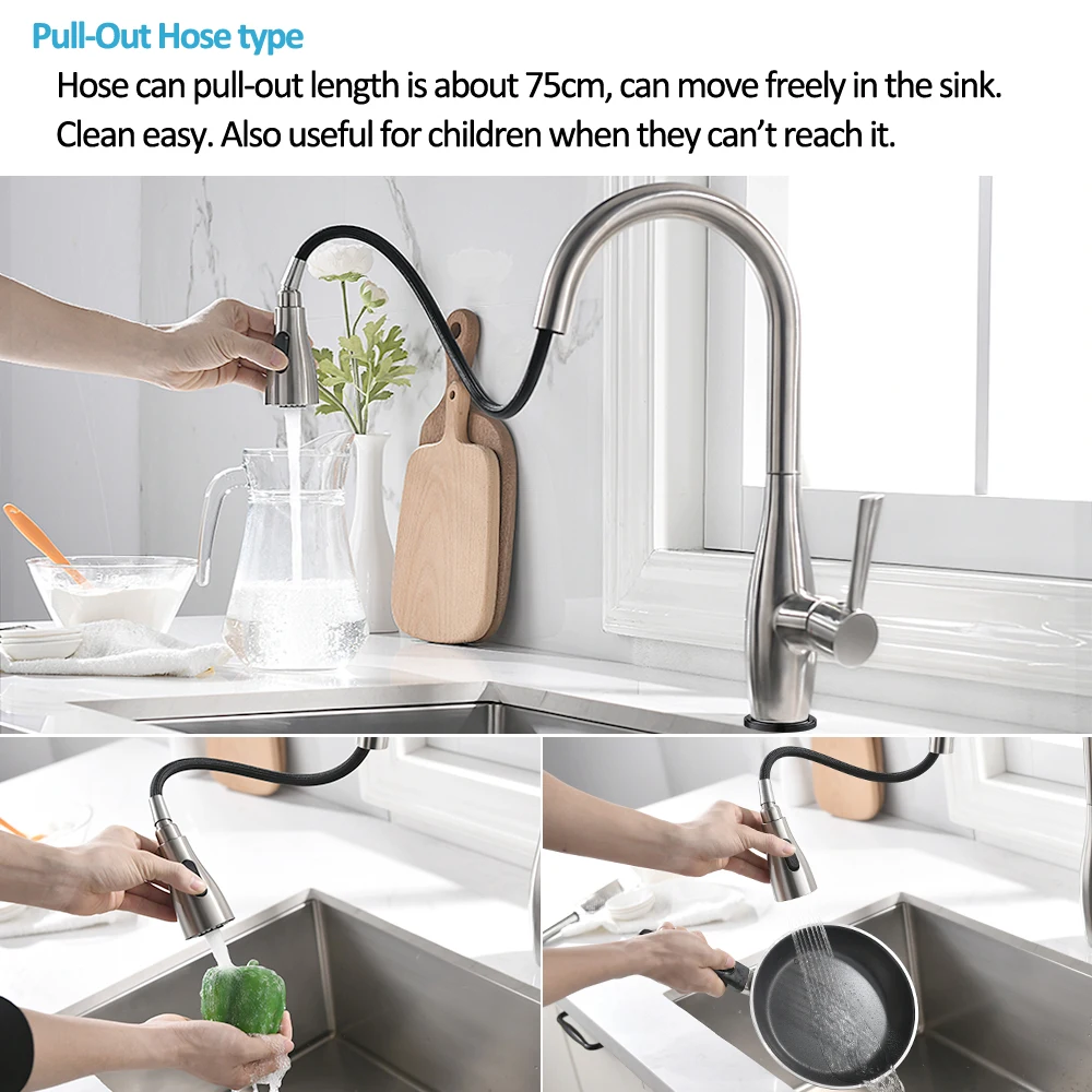 Smart Touch Sense Faucet Pull Out Kitchen Faucet Kitchen Sink Faucet