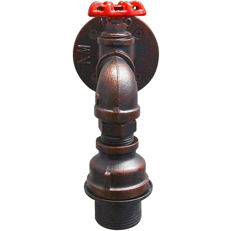 Industrial Single Head Rustic Water Pipe Wall Light Fixture