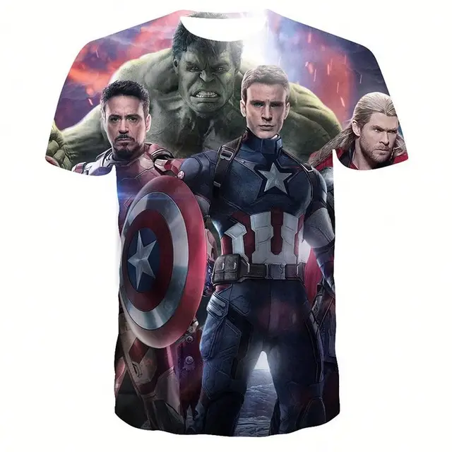 高品質 Tシャツ新ファッションブランドスーパーヒーロー 3D Tシャツ男性女性の夏の Tシャツ映画プリントメンズ Tシャツタイダイ tシャツ