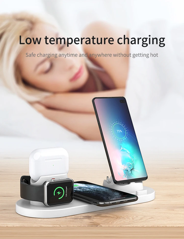 Trending 2020 3 in 1 phone wireless charger stand for Apple watch for iphone,charging dock station for airpods/for airpods pro