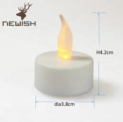 Kanlong China candle supplier cheap dia3.8cm flame flicker led tealight candle mini tea light for holiday day decor